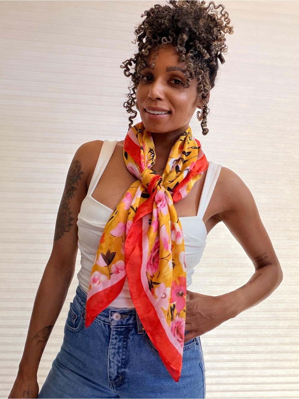 Jessica Simpson Floral Square Scarf